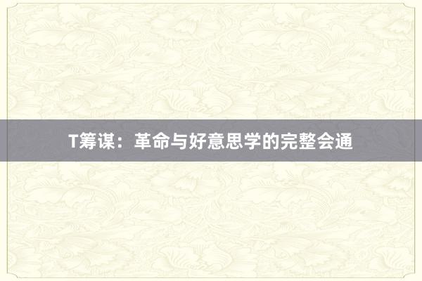 T筹谋：革命与好意思学的完整会通